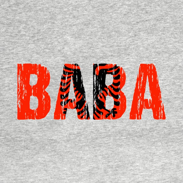 Baba Albanian Dad Father Albania Eagle Flag Distressed Gift by Nirvanibex